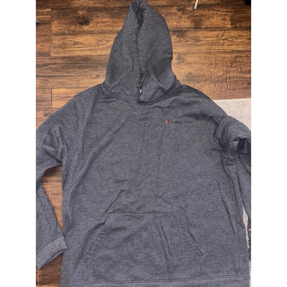 Champion Men's Gray Hoodie Sweatshirt Athletic Wear Size XL